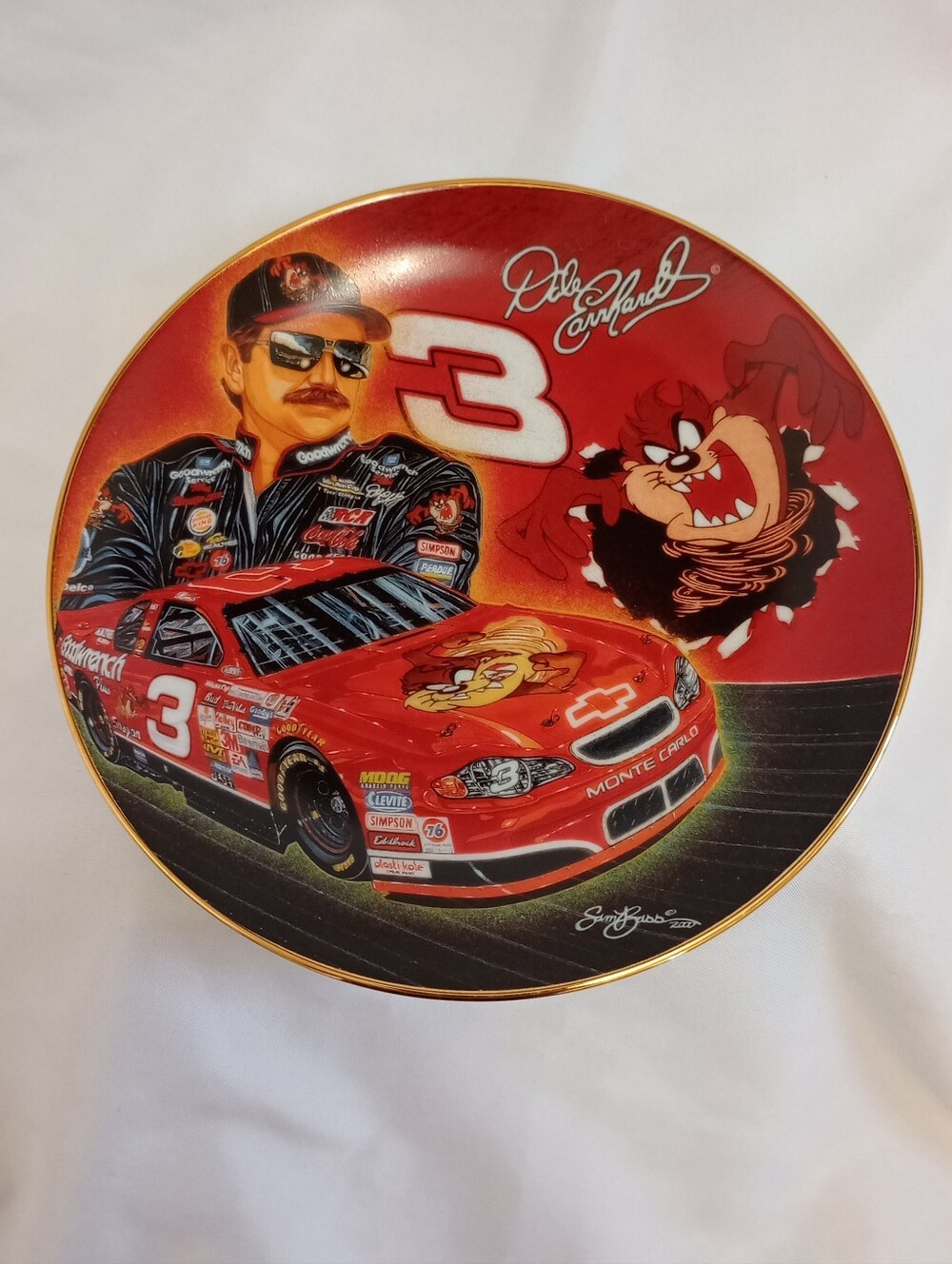 Dale Earnhardt "Taz" Porcelain Plate